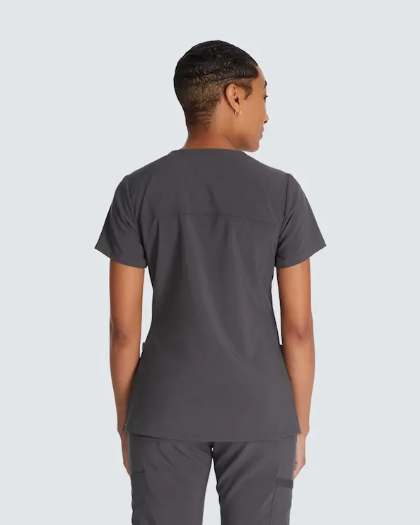 Dickies Mock Wrap Top Graphite