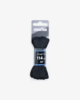 Springyard Oval Svarta Shoelaces 110 cm