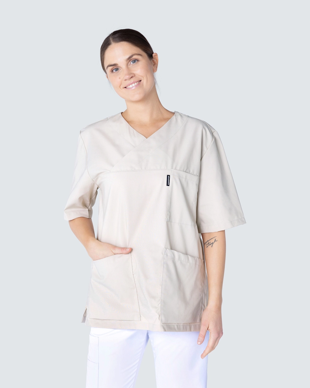 Almedahls Khaki V-blus Unisex