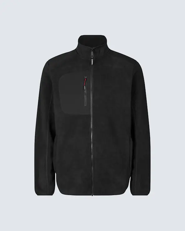 ID Identity Bonded-Fleecejacke Herren Schwarz
