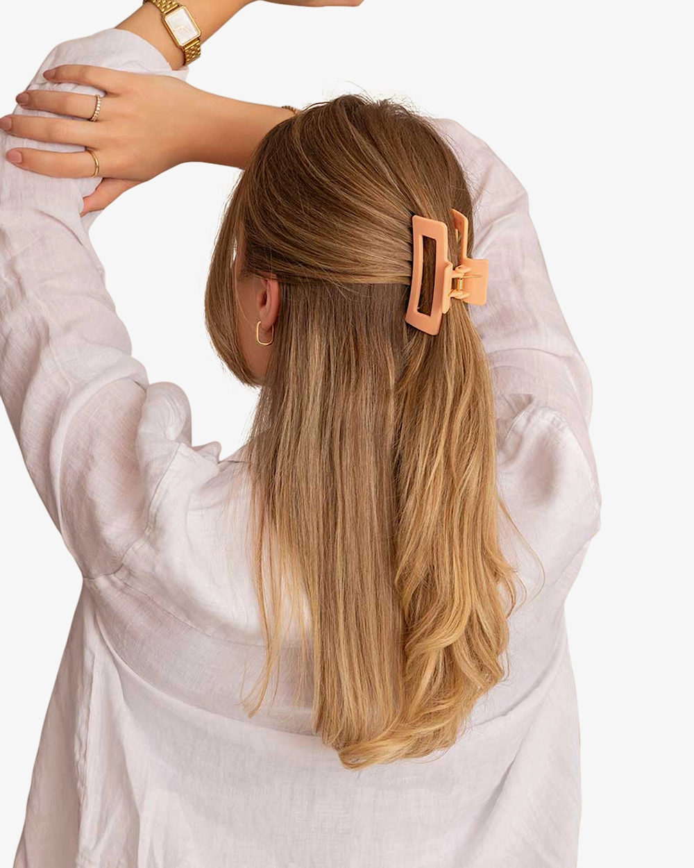 Léonie Hårspange Medium Oransje
