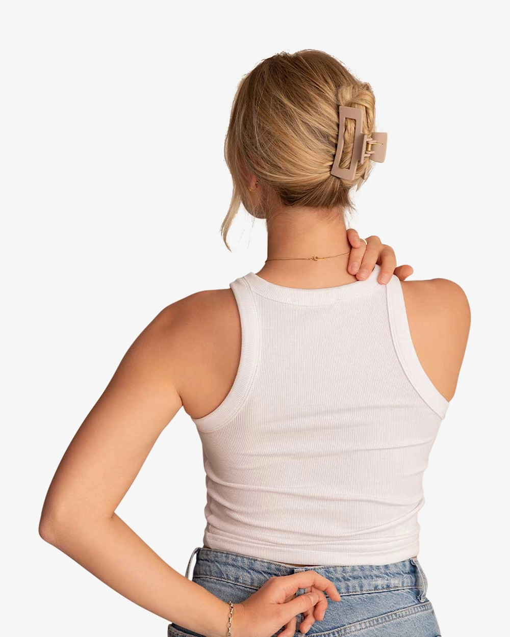 Léonie Hårspænde Medium Beige