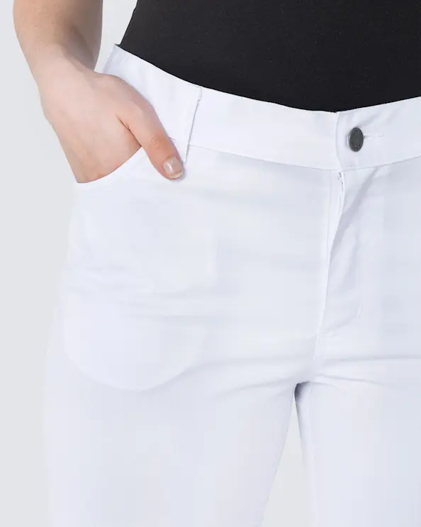 South West Nova Hvit Slim-fit Bukse Dame