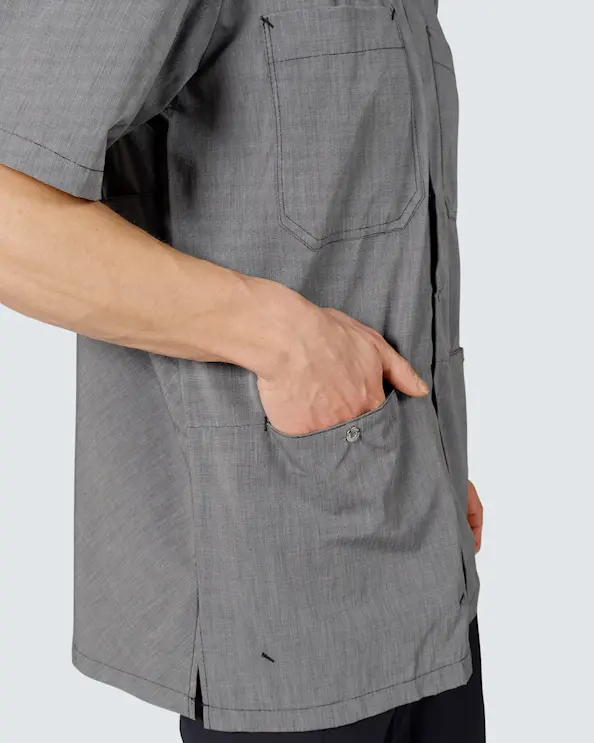 Nybo Nature Mørkegrå Tunika med Knapper Unisex