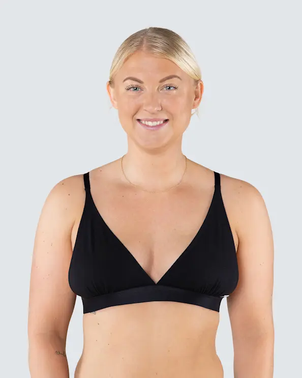 Trekants-bh Ellen Bambus Sort