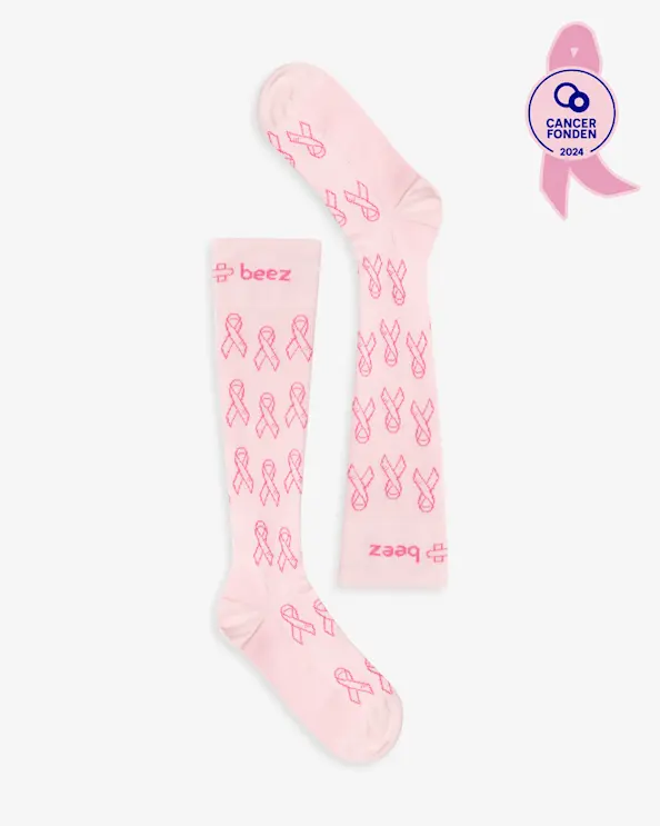 Beez Støttestrømpe Lyserød oktober Lys pink
