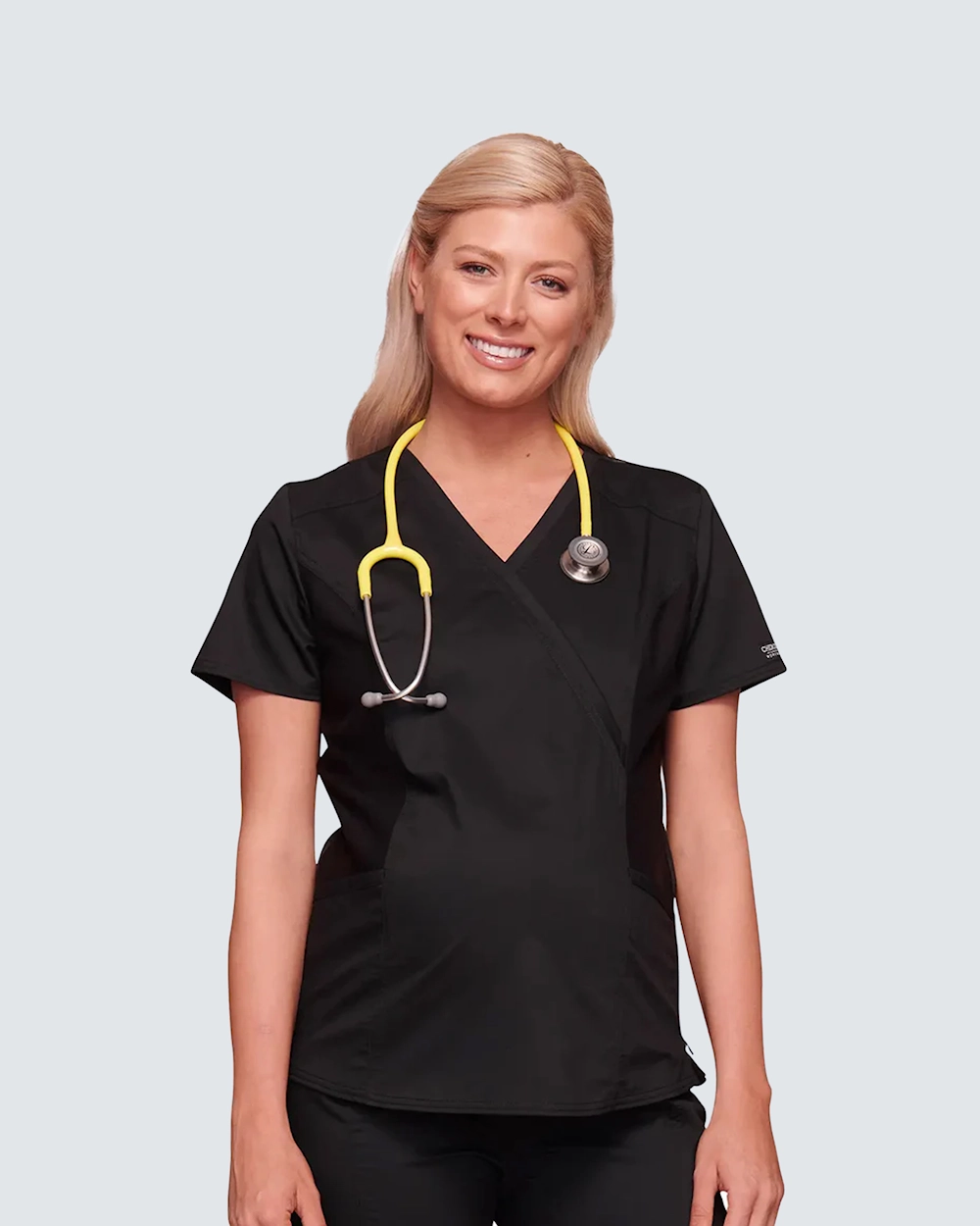 Cherokee Maternity Top Mock Wrap   Svart