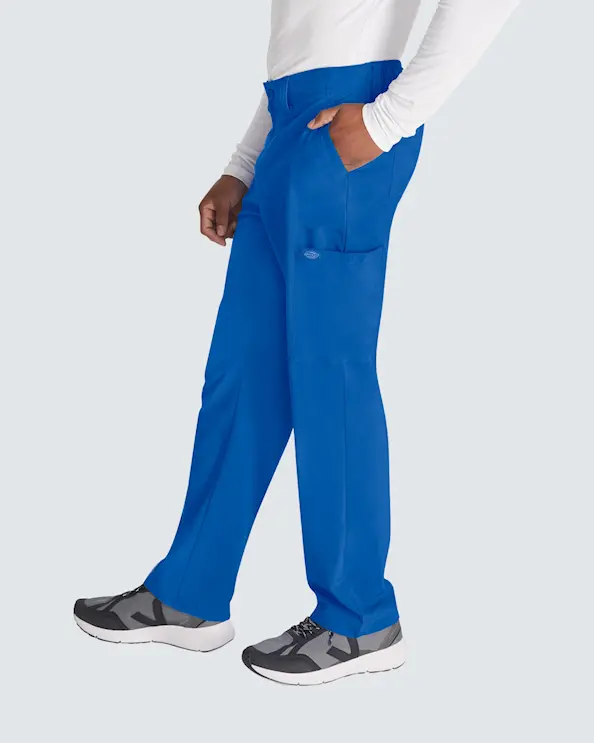Dickies Arbejdsbukser med elastik og knapper til mænd royal blue