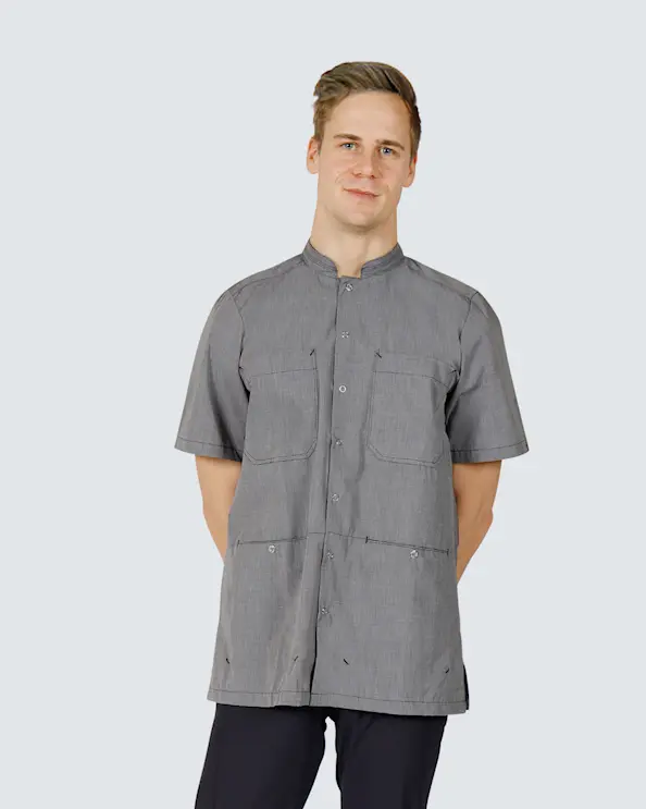 Nybo Nature Mørkegrå Tunika med Knapper Unisex