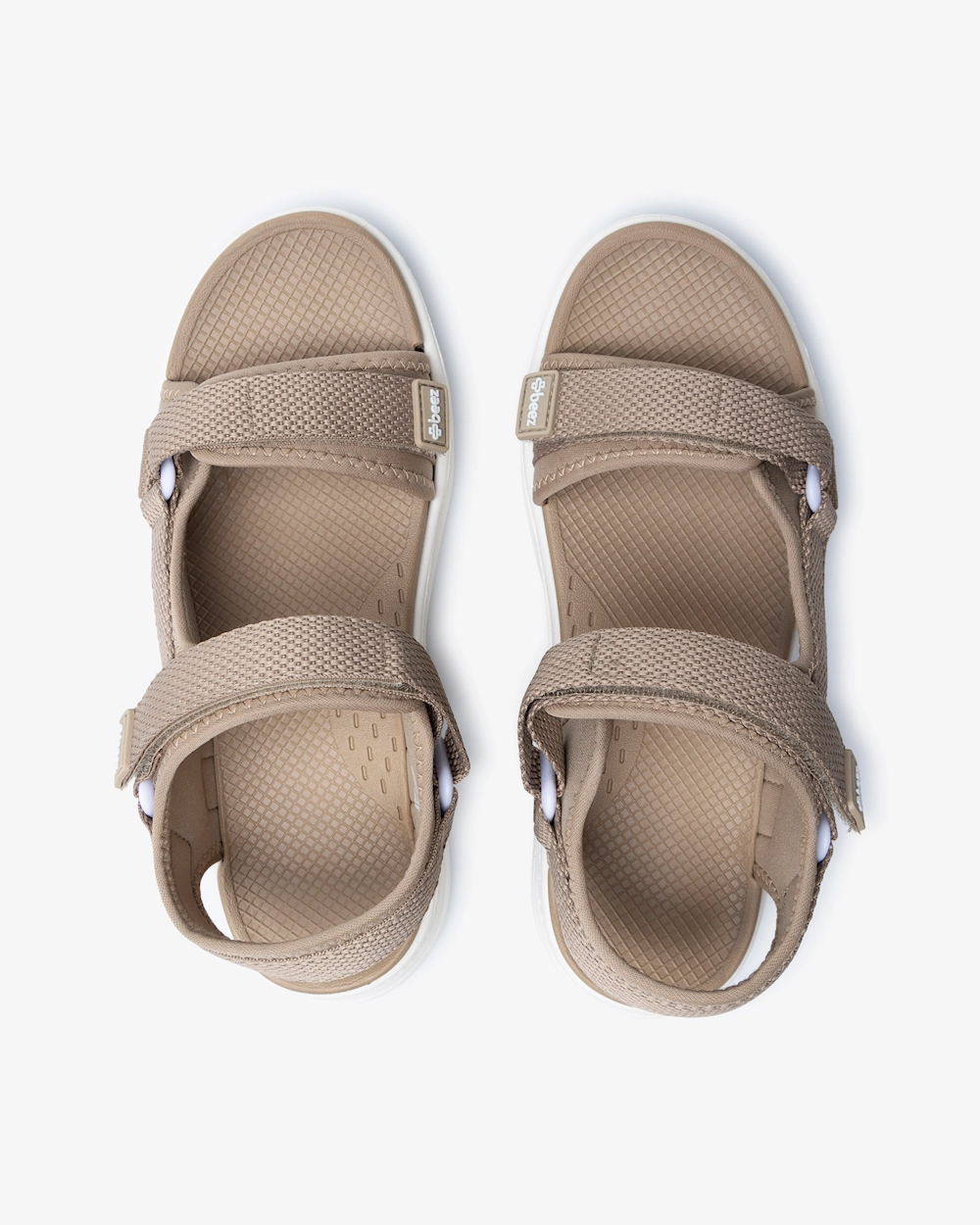 Beez Zen Velcro Sandal  Beige