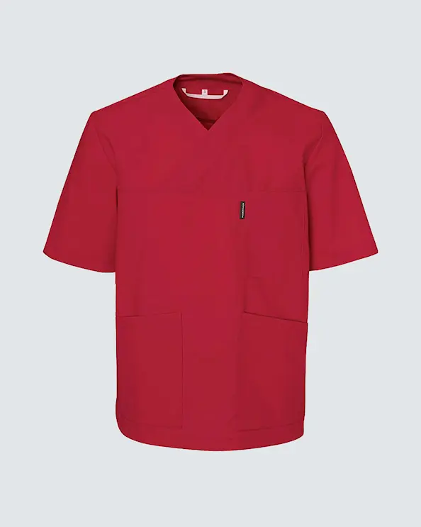 Almedahls Röd V-blus Unisex