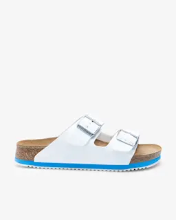 Birkenstock Professional Arizona Sandal Vit, Blå Sula