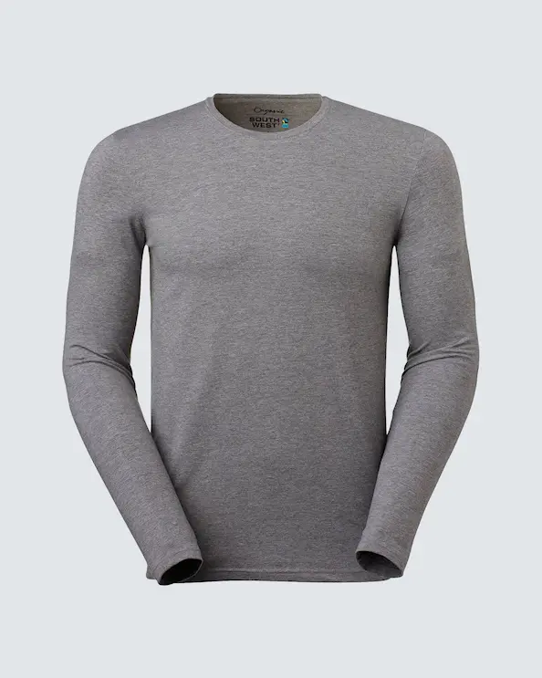 South West Långärmad T-shirt Leo Gråmelange
