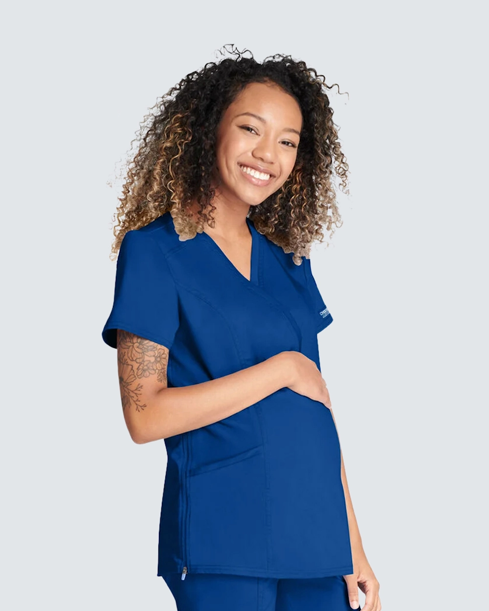 Cherokee Maternity Top Mock Wrap Marin