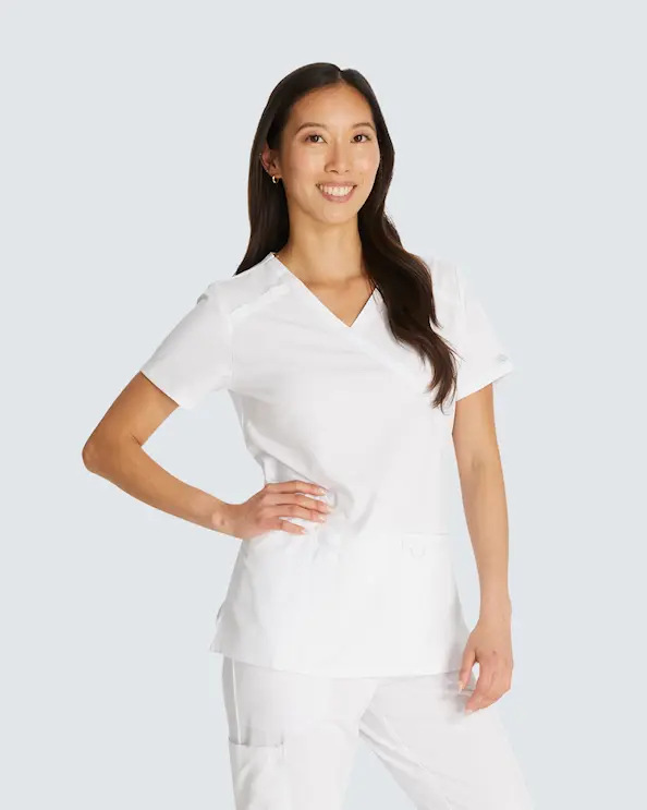 Dickies Mock Wrap Top Hvid