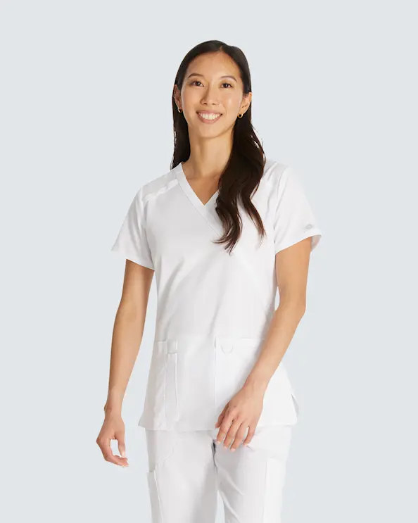 Dickies Mock Wrap Top Hvid
