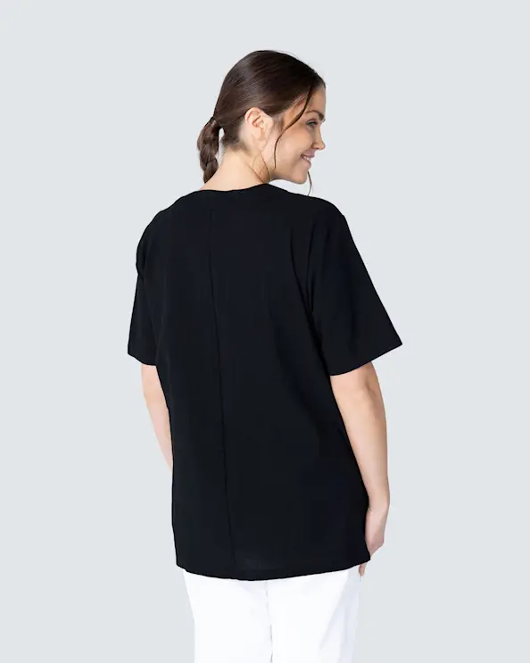 South West Cotton Crincle Calle Kittel Unisex Svart