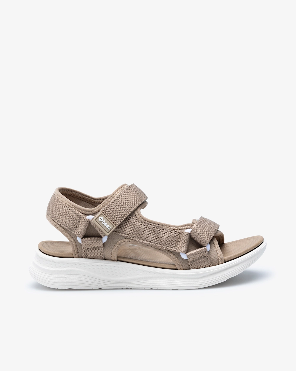 Beez Zen Velcro Sandal  Beige