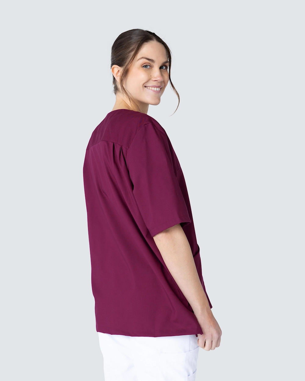 Almedahls V-bluse Unisex Vinrød