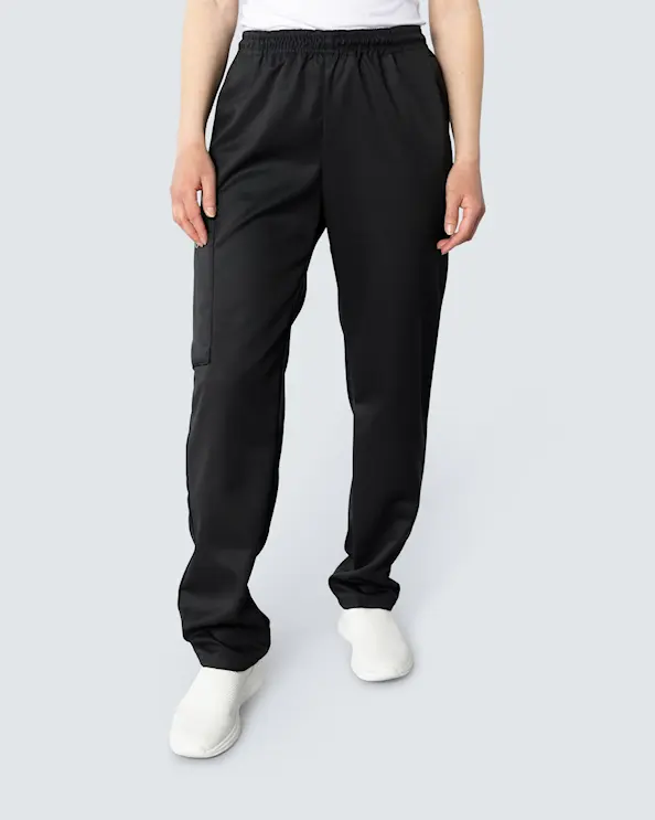 Almedahls Sort Bukser med Elastik Tencel Unisex