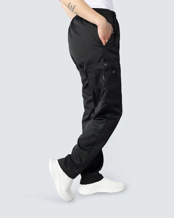 Almedahls Sort Bukser med Elastik Tencel Unisex