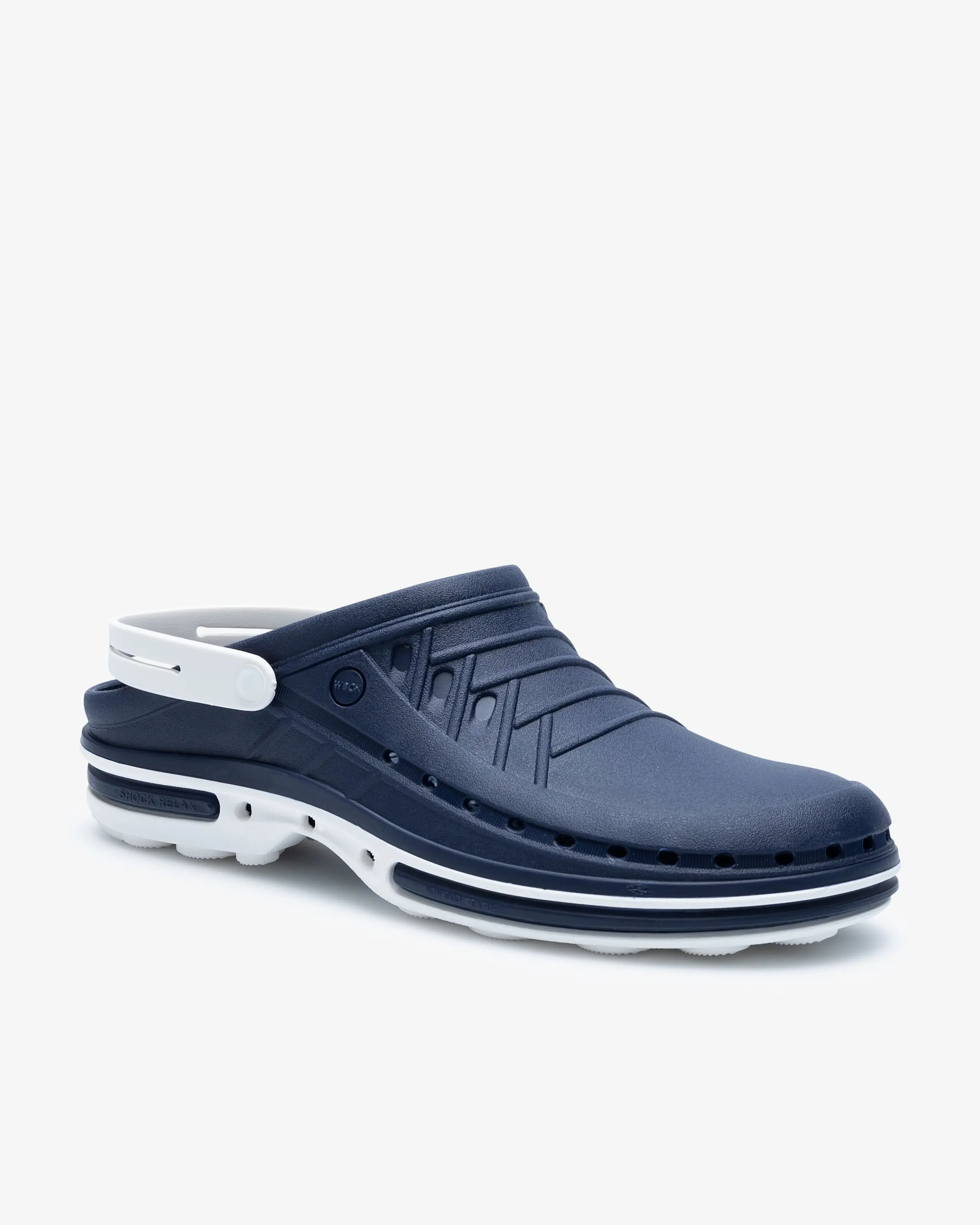 Wock Clog White Navy w Strap Hygiensko K p hos V rdv skan