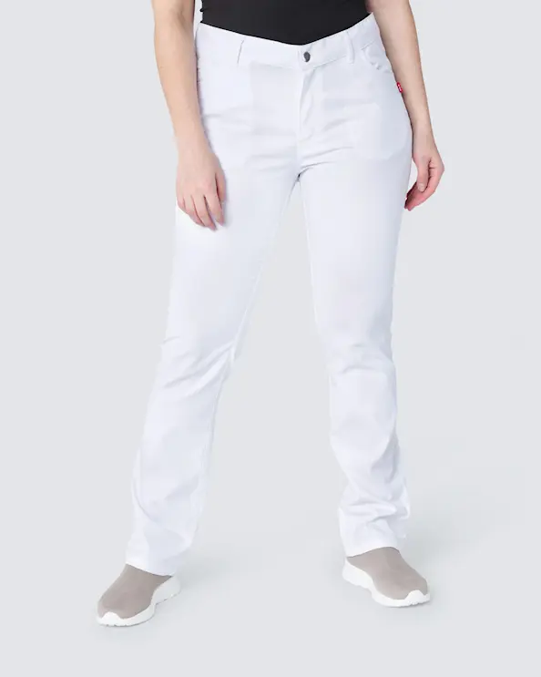 South West Nova Hvid Slim-fit Bukser Dame