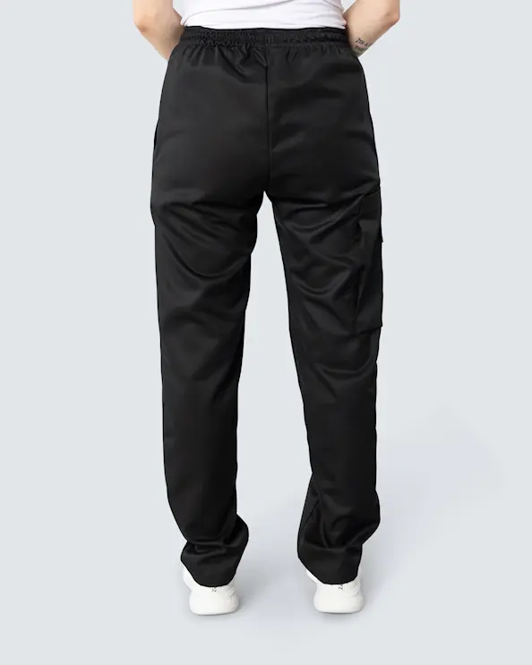 Almedahls Sort Bukser med Elastik Tencel Unisex