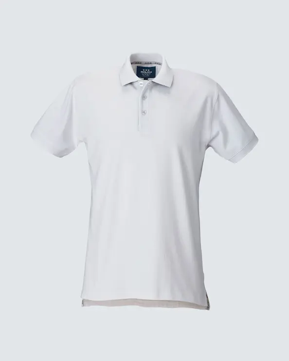 South West Morris Hvit Piké Unisex Svarte Detaljer
