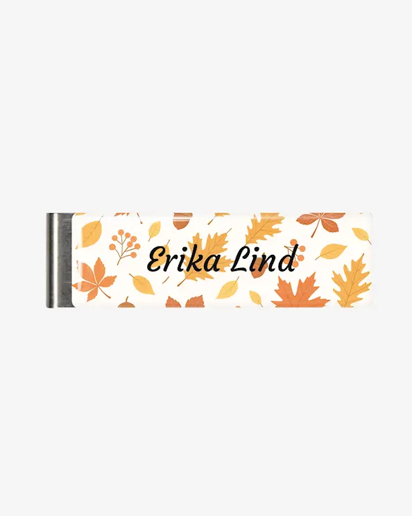 Namnbricka Militärklämma Autumn Leaves